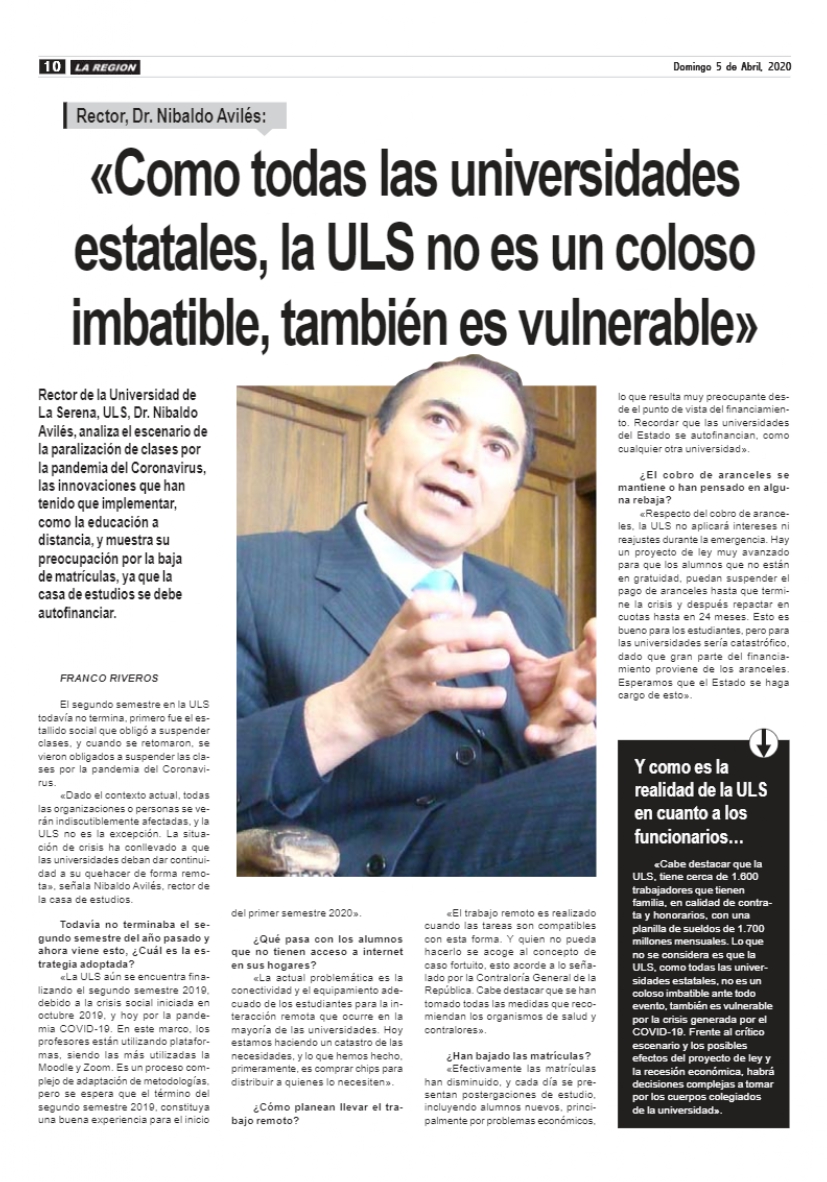 Edicion Domingo 5 de Abril 2020 Web Diario La Región page 0001