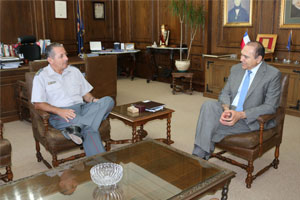 Comandante del Regimiento 21 Coquimbo realiza visita protocolar al Rector de la ULS