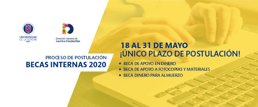 Este lunes se inicia la postulación a becas internas primer semestre 2020