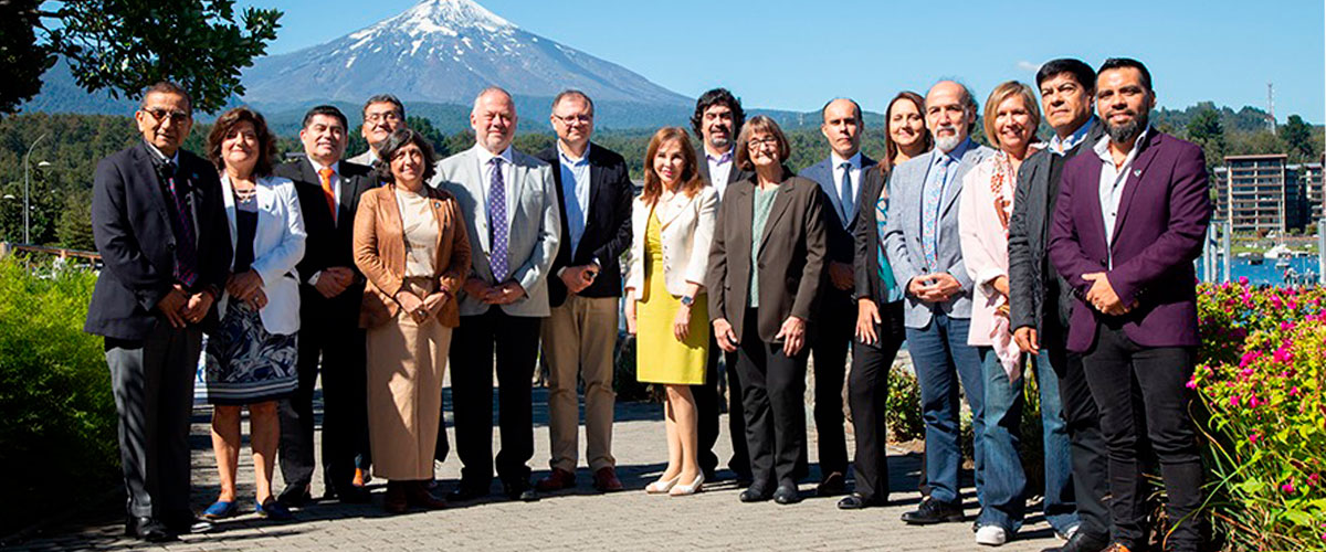 Rectors of CUECH meet at UFRO Campus Pucón to discuss financing for state universities