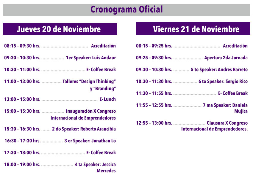 cronograma congreso emprend